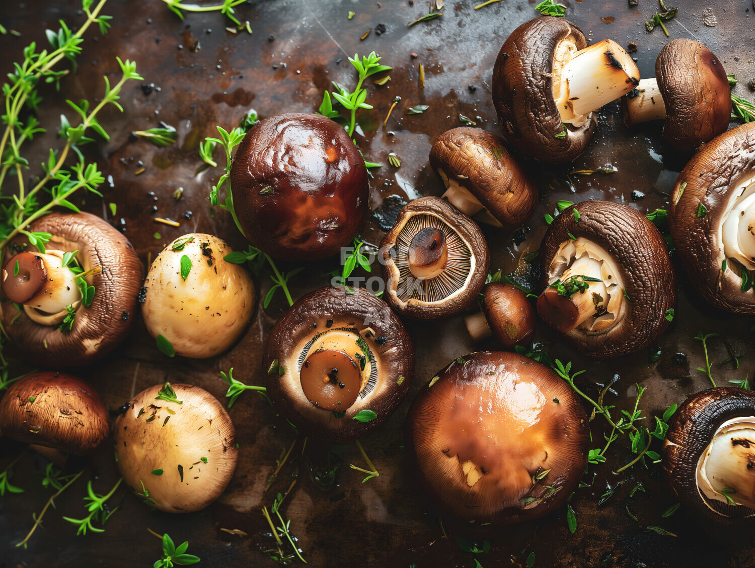 Earthy Harmony: Thyme-Roasted Mushroom Ensemble