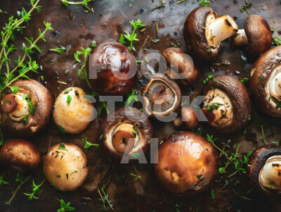 Earthy Harmony: Thyme-Roasted Mushroom Ensemble