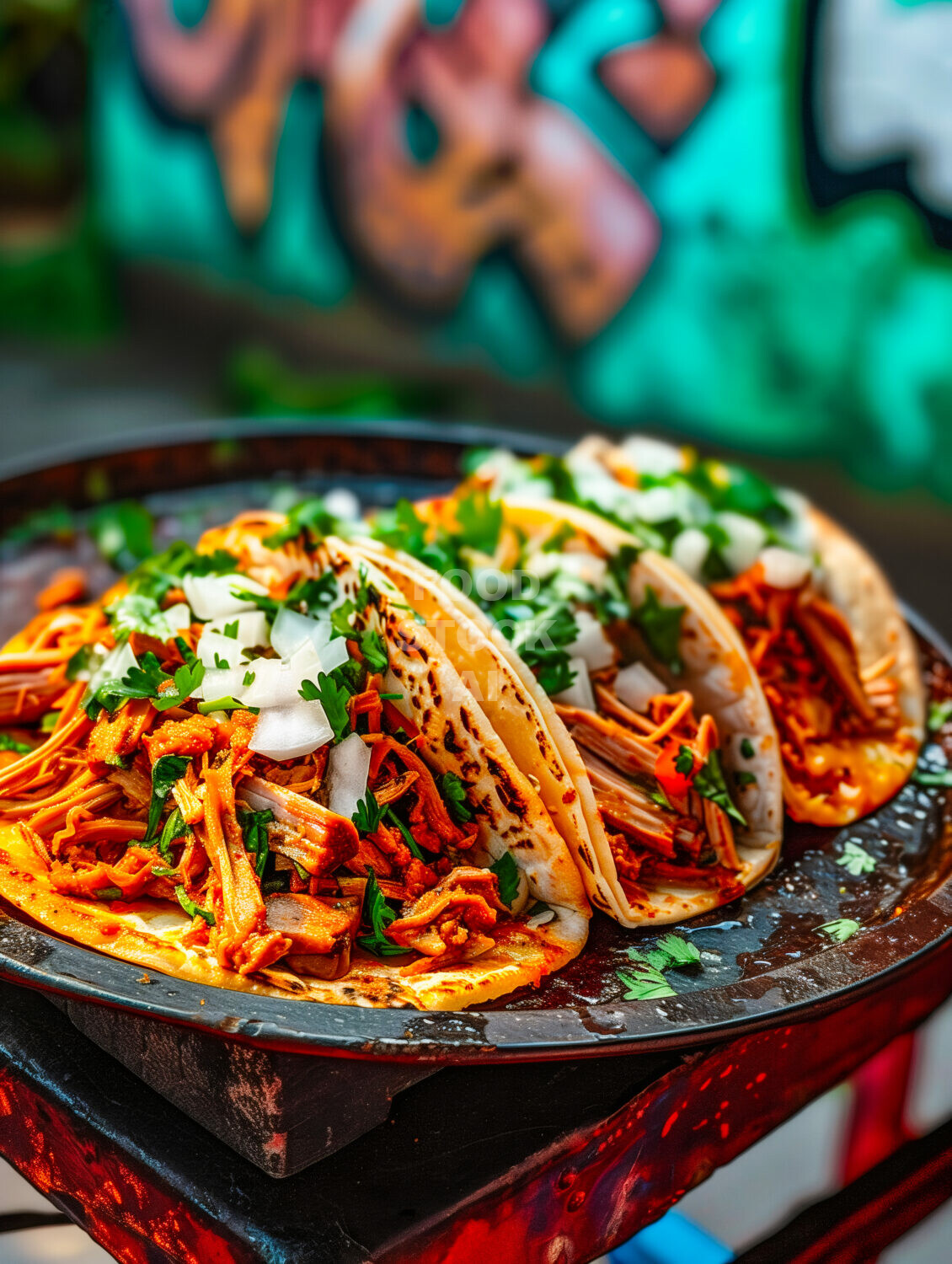 Vibrant Urban Taco Stand Delights