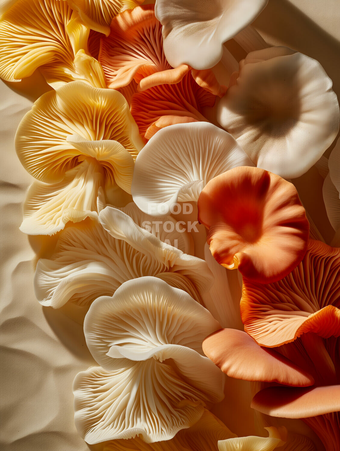 Linear Oyster Mushroom Elegance