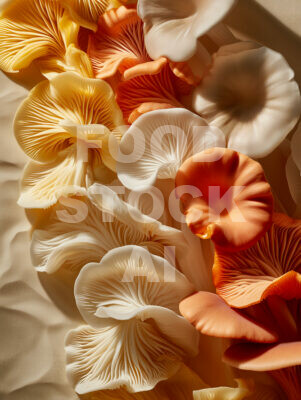 Linear Oyster Mushroom Elegance