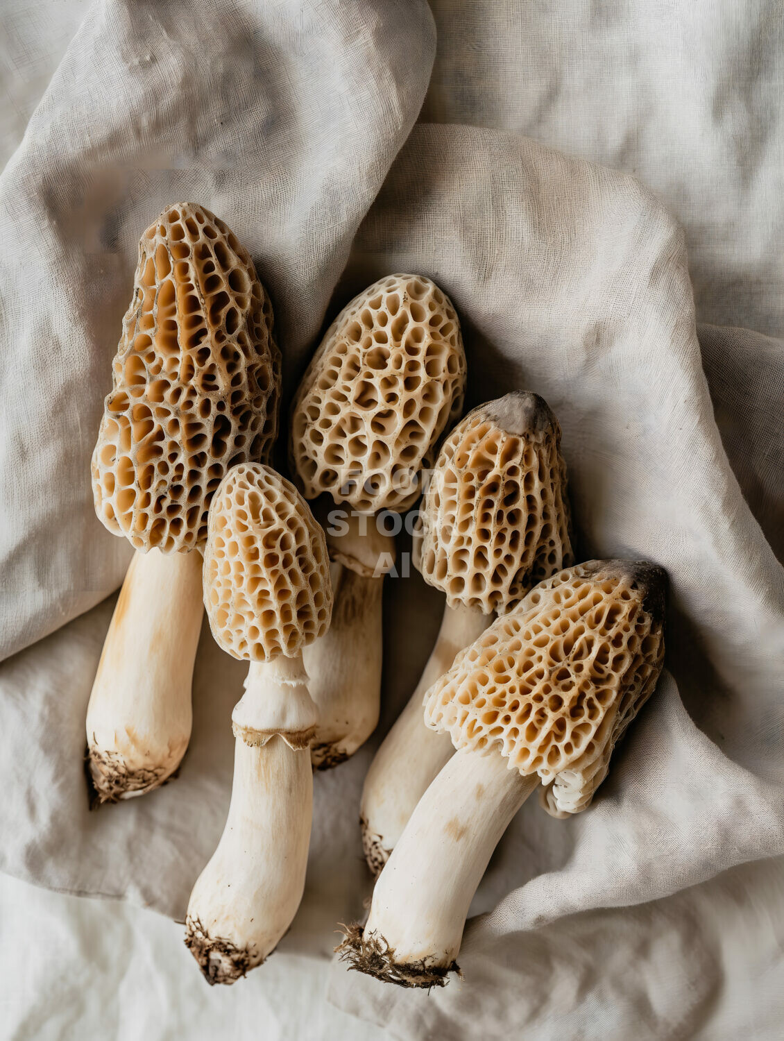 Minimalistic Morel Mushroom Elegance