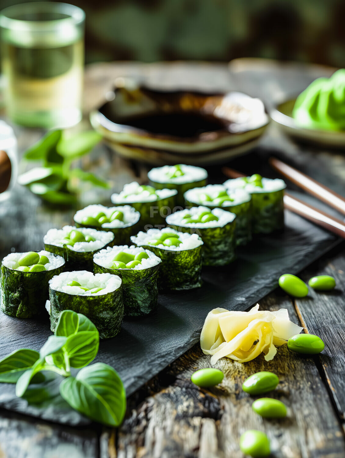 Elegant Edamame Sushi Rolls