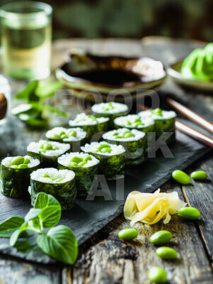 Elegant Edamame Sushi Rolls