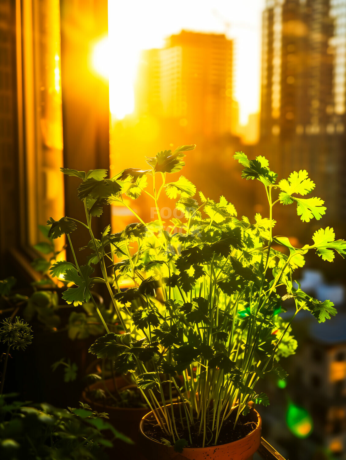 Urban Oasis: Cilantro Serenade