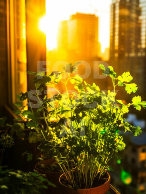 Urban Oasis: Cilantro Serenade