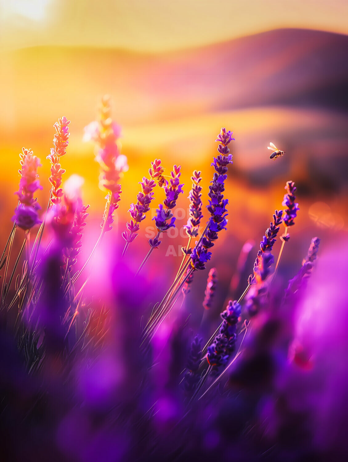 Lavender Serenade: Nature's Ballet