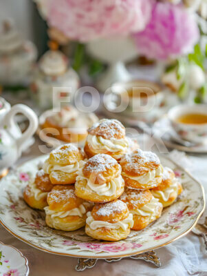 Lemon Delight: Miniature Profiteroles at Tea Time