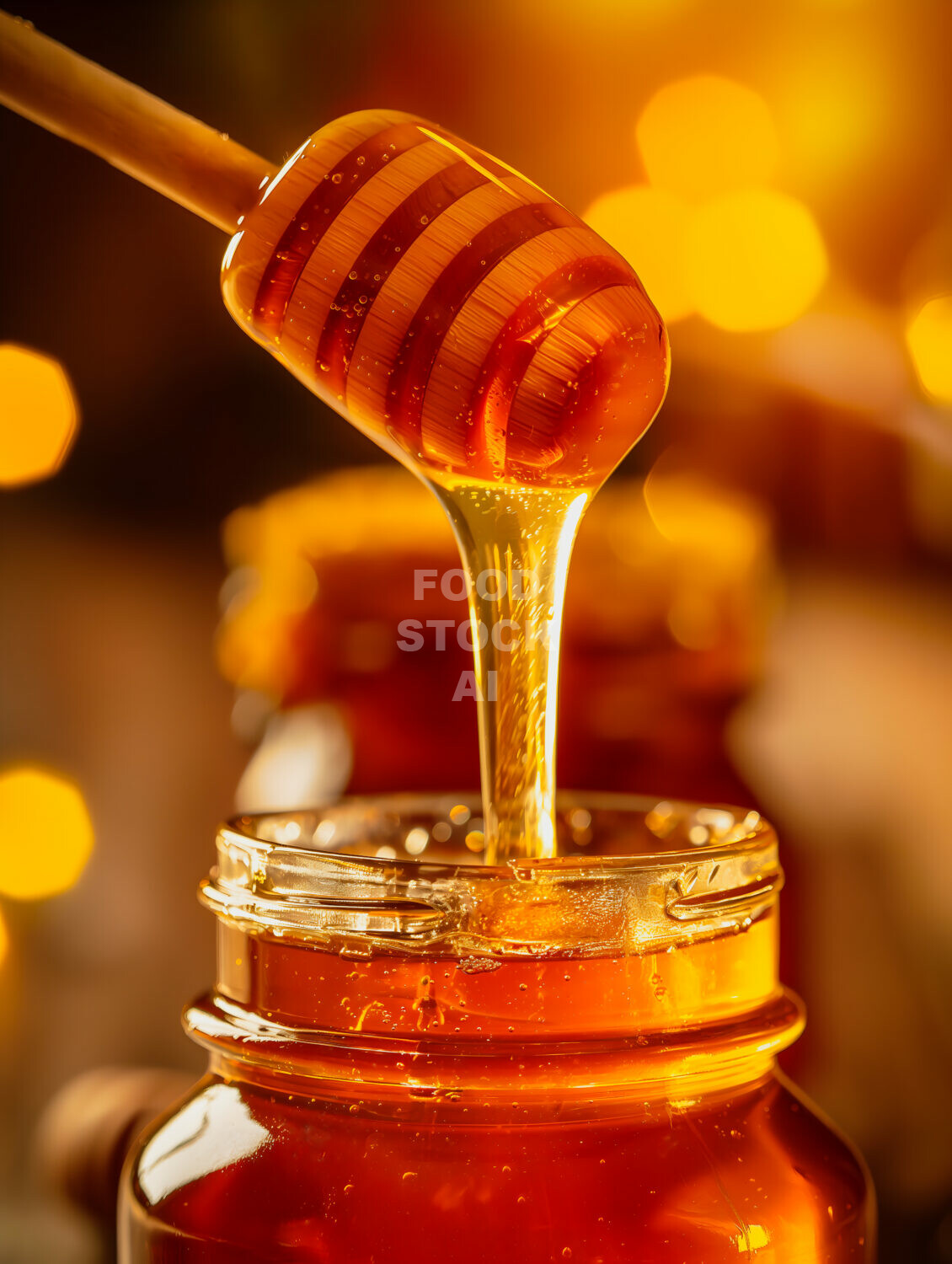 Golden Cascades: Raw Honey Elegance