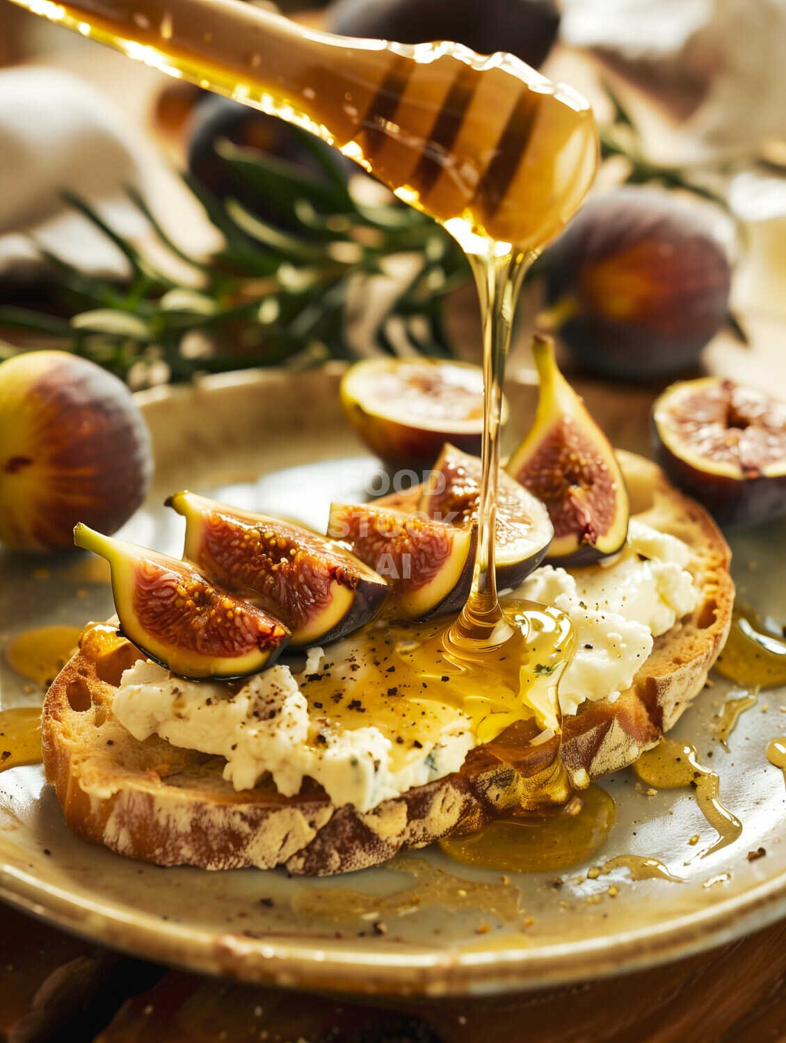 Honeyed Elegance: Goat Cheese and Fig Crostini