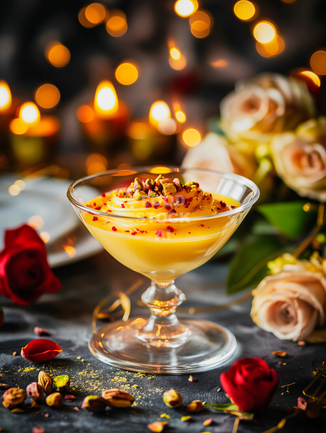 Golden Delight: Saffron-infused Dessert