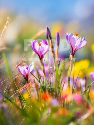 Blossoms of Gold: Saffron Crocus Field