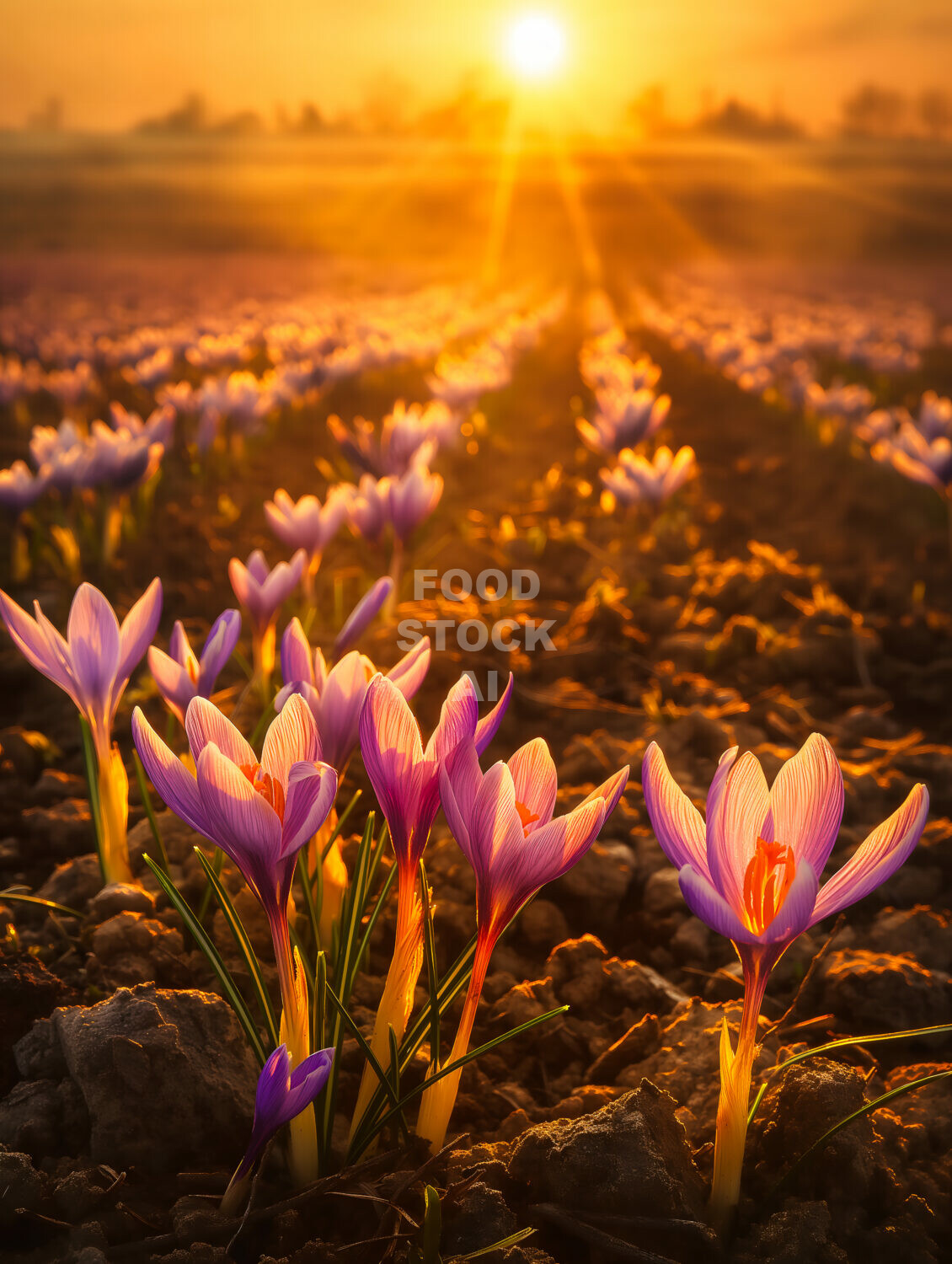 Golden Dawn: Saffron Crocus Fields