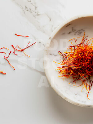 Saffron Threads: A Study in Minimalist Elegance