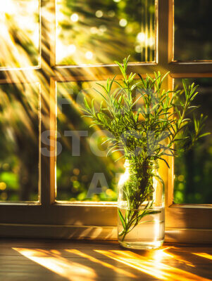 Sunlit Rosemary: Embracing Organic Freshness