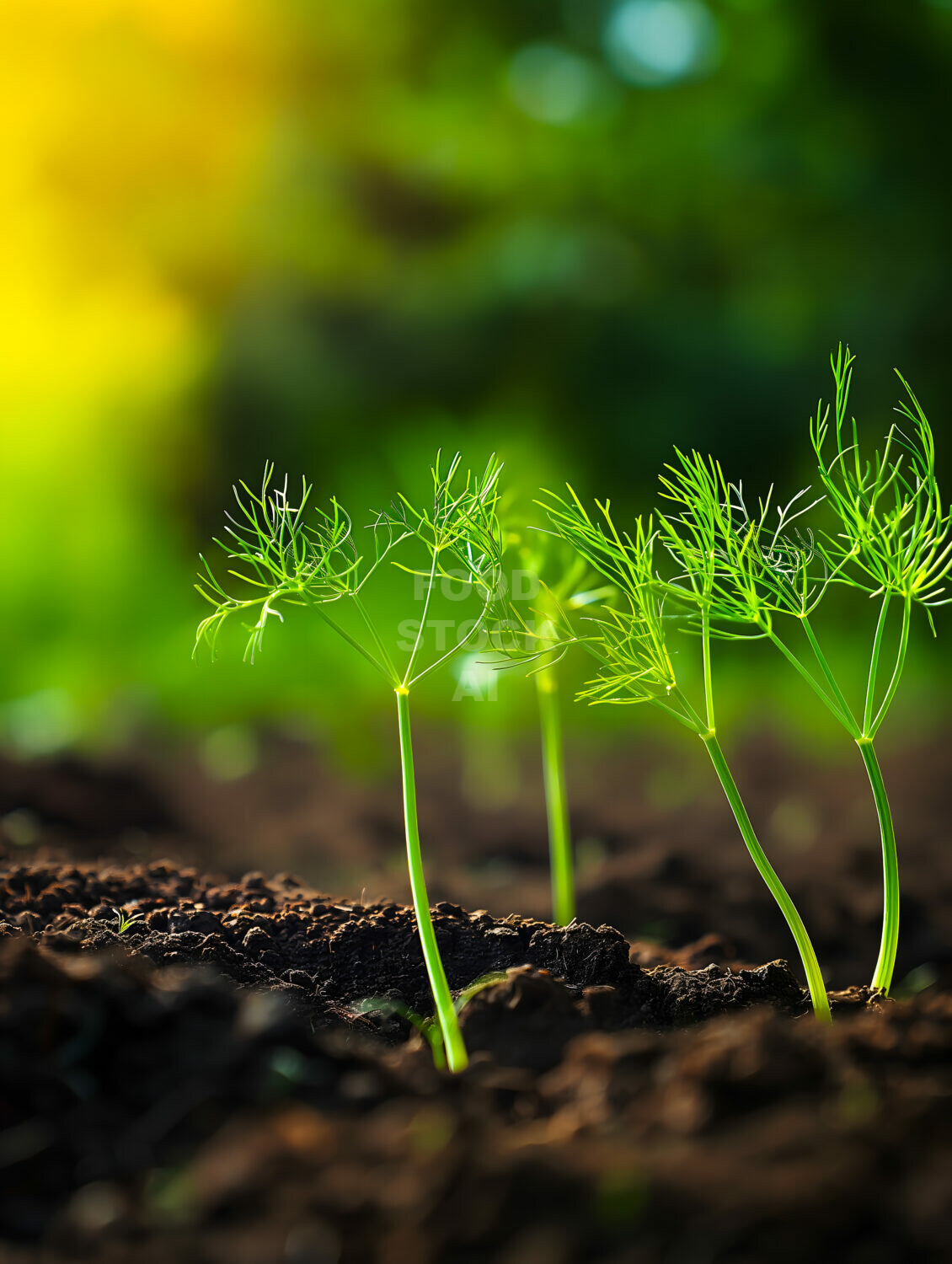 Emerging Dill: Garden Bed Serenity