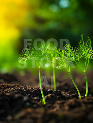 Emerging Dill: Garden Bed Serenity