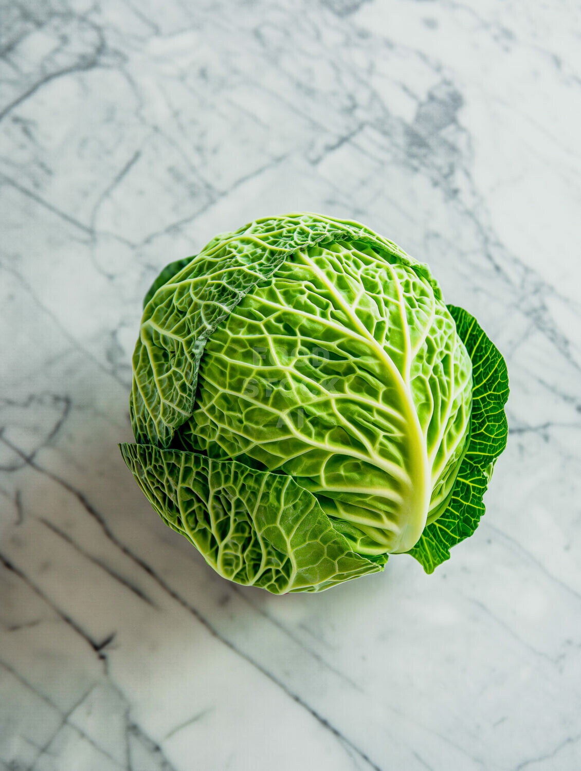 Simplicity in Green: A Cabbage Portrait