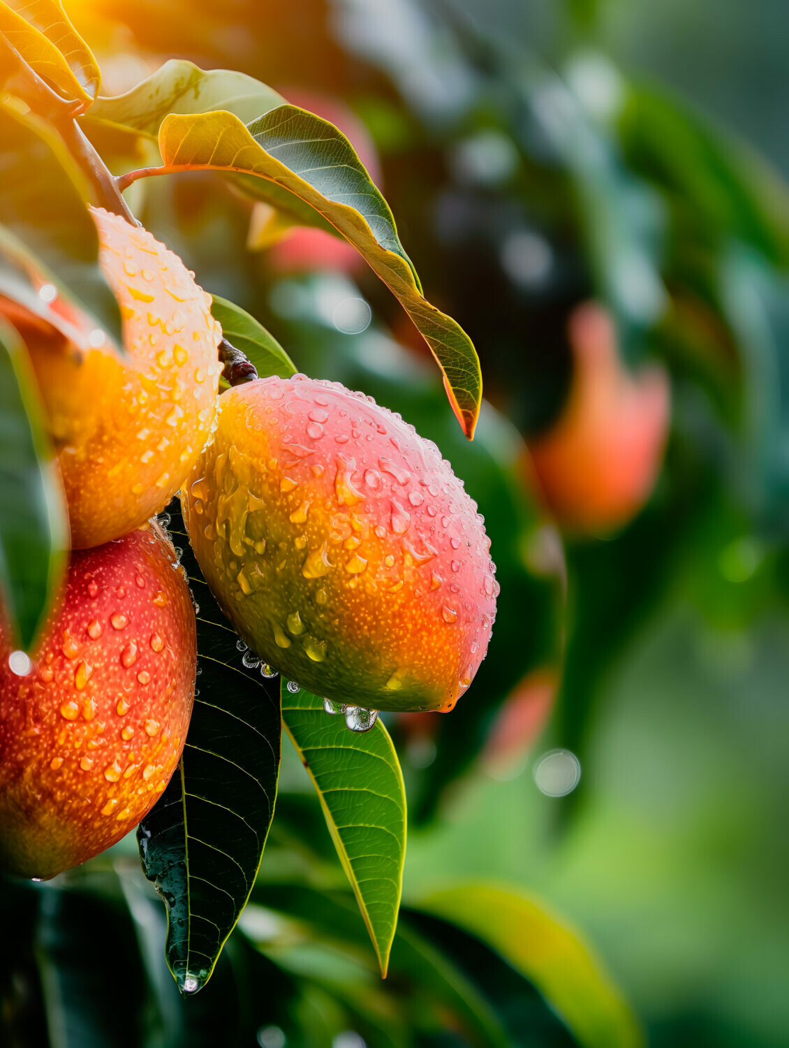 Morning Dew on Mangoes
