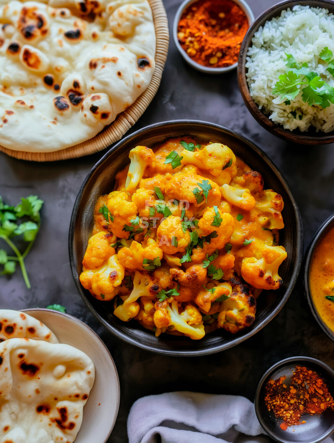 Aloo Gobi in an Indian kitchen