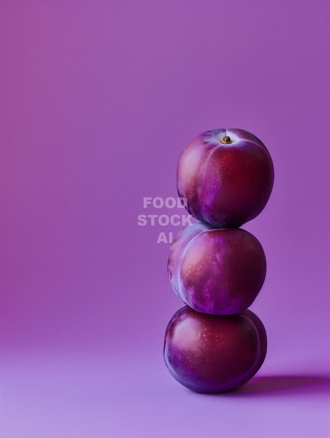 Three Plums Still Life