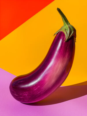 Abstract Eggplant Balance