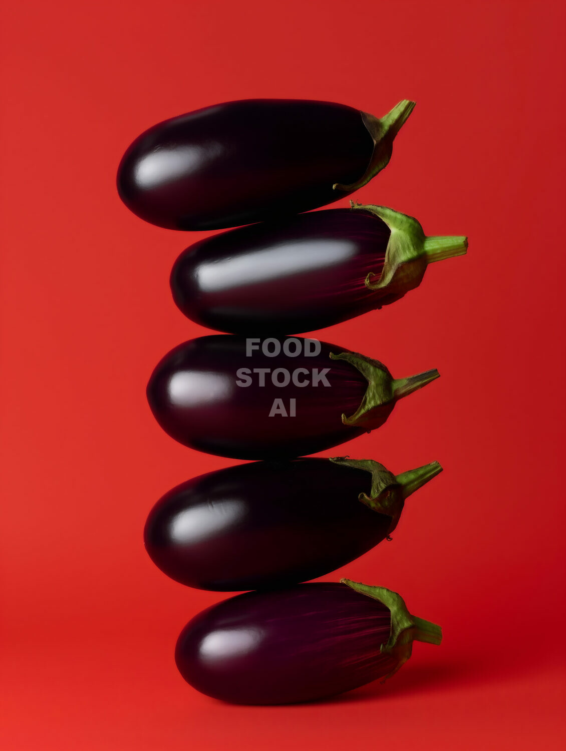 Five Balanced Eggplants