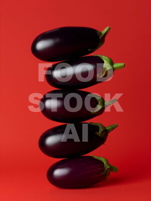 Five Balanced Eggplants