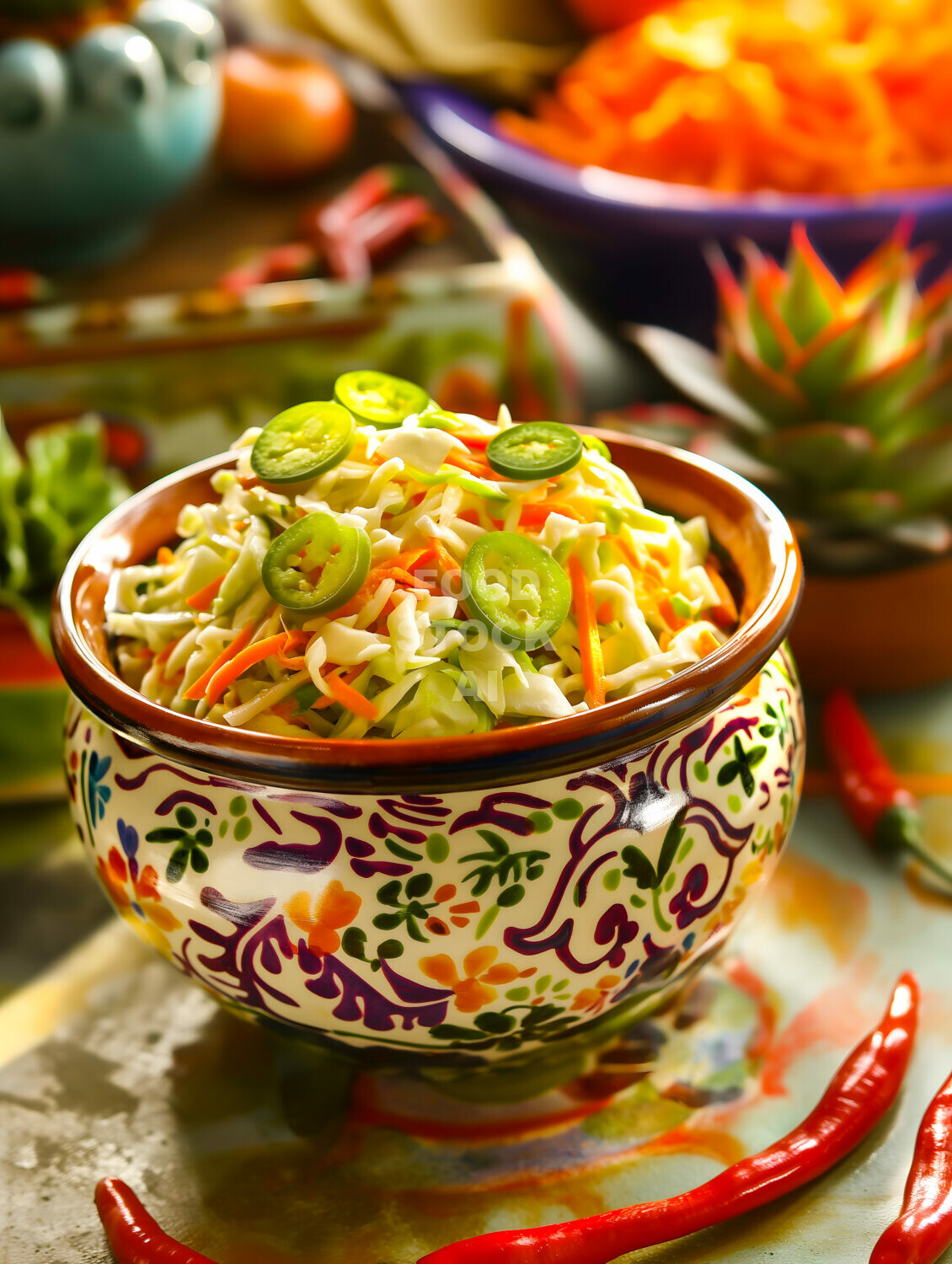 Spicy jalapeno coleslaw