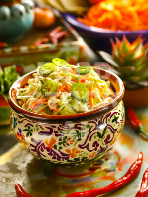 Spicy jalapeno coleslaw