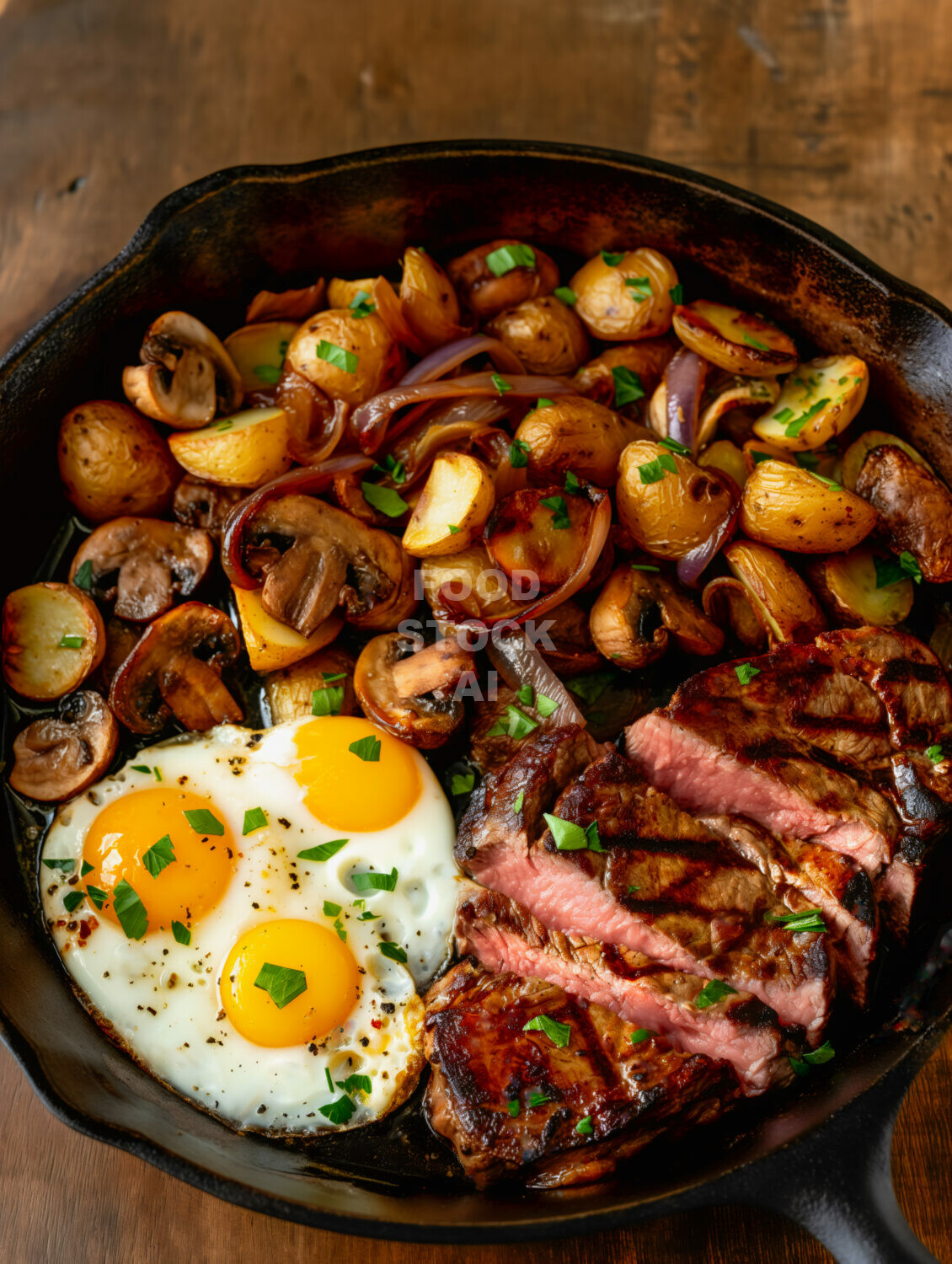 Steak and Eggs Skillet