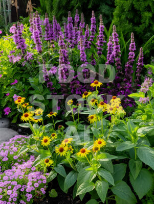 Anise Hyssop in a Herb Garden