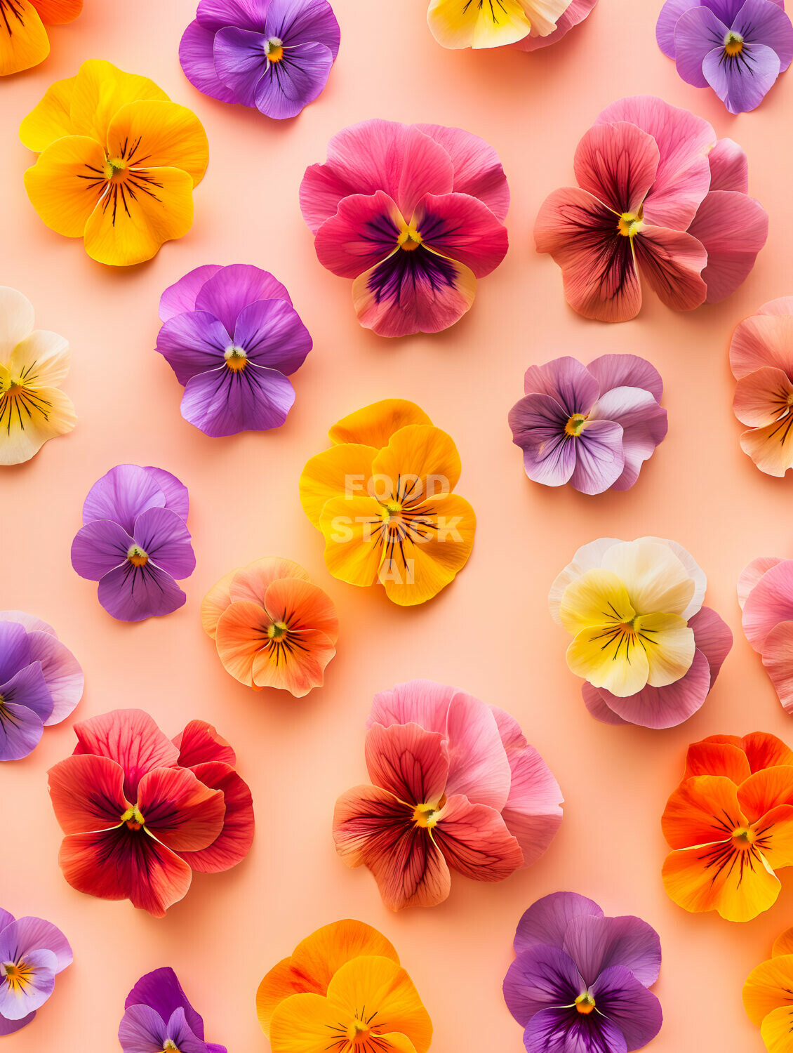 Geometric Pansy Art