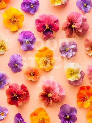 Geometric Pansy Art