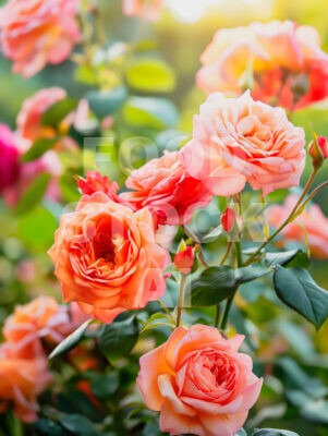 Roses in a Mediterranean Garden
