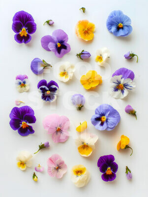 Pansy Elegance on White