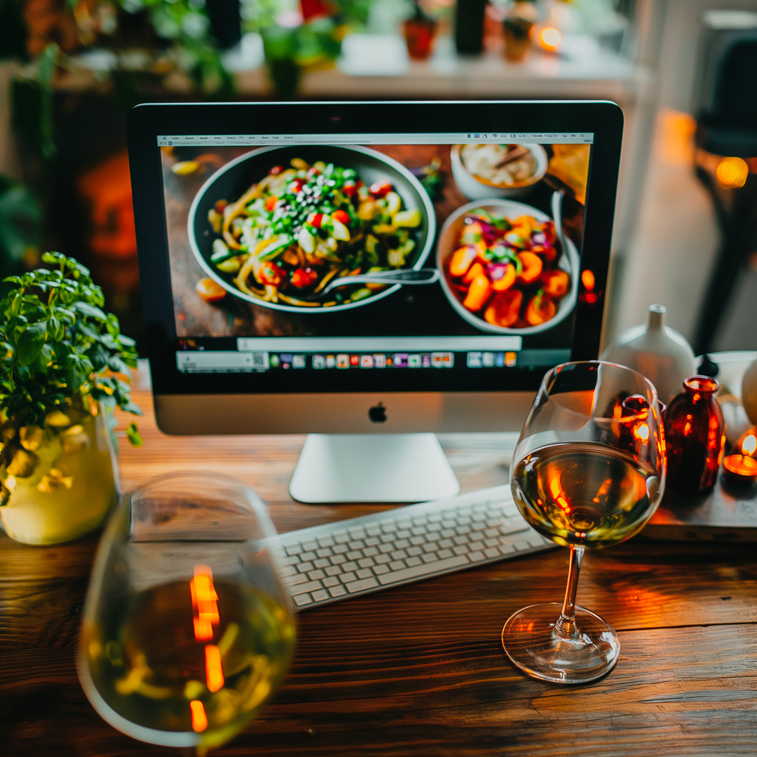 A computer screen showing a food blog