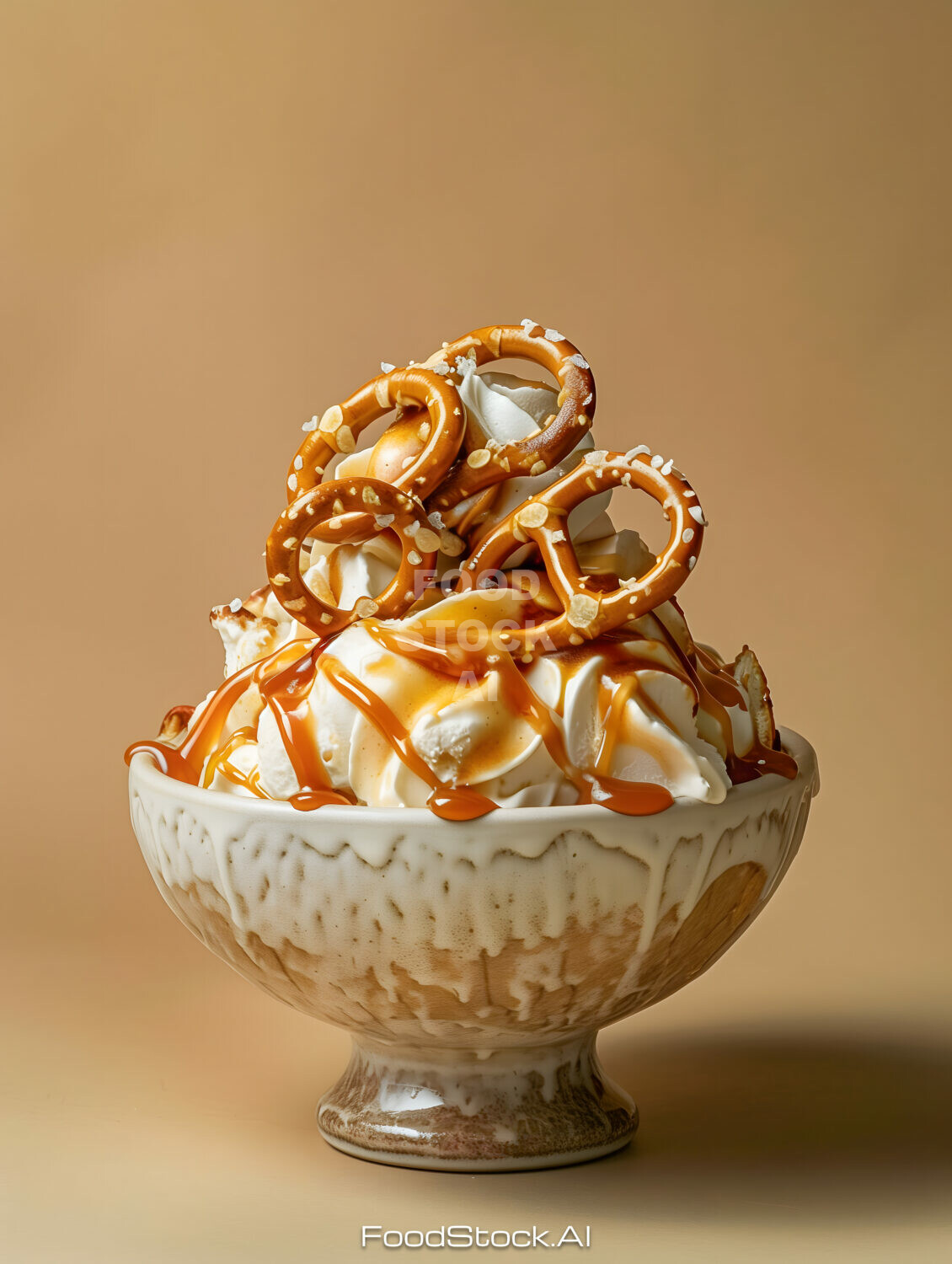 Salted Caramel and Pretzel Sundae