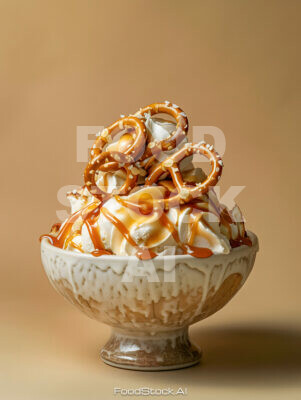 Salted Caramel and Pretzel Sundae