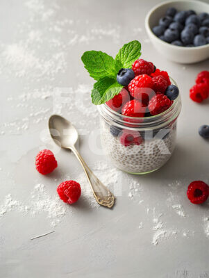 Chia Pudding with Mixed Berries