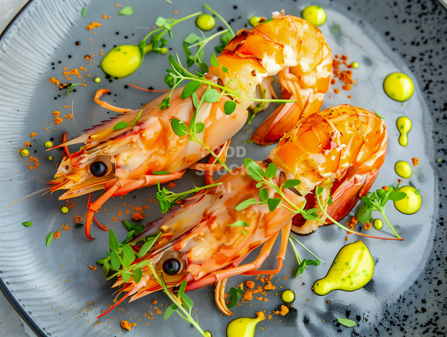 Contemporary Langoustine a la Plancha