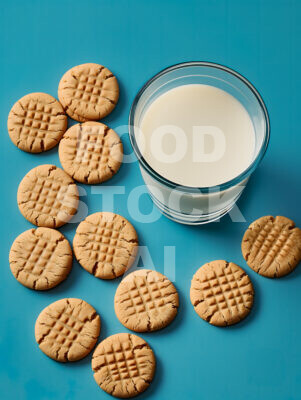 Milk and Peanut Butter Cookies