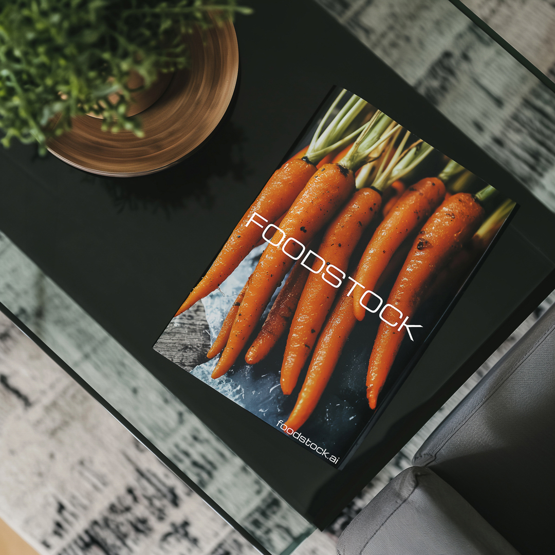 Flat view of a cookery book on a coffee table