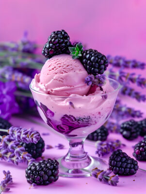 Blackberry and Lavender Sundae