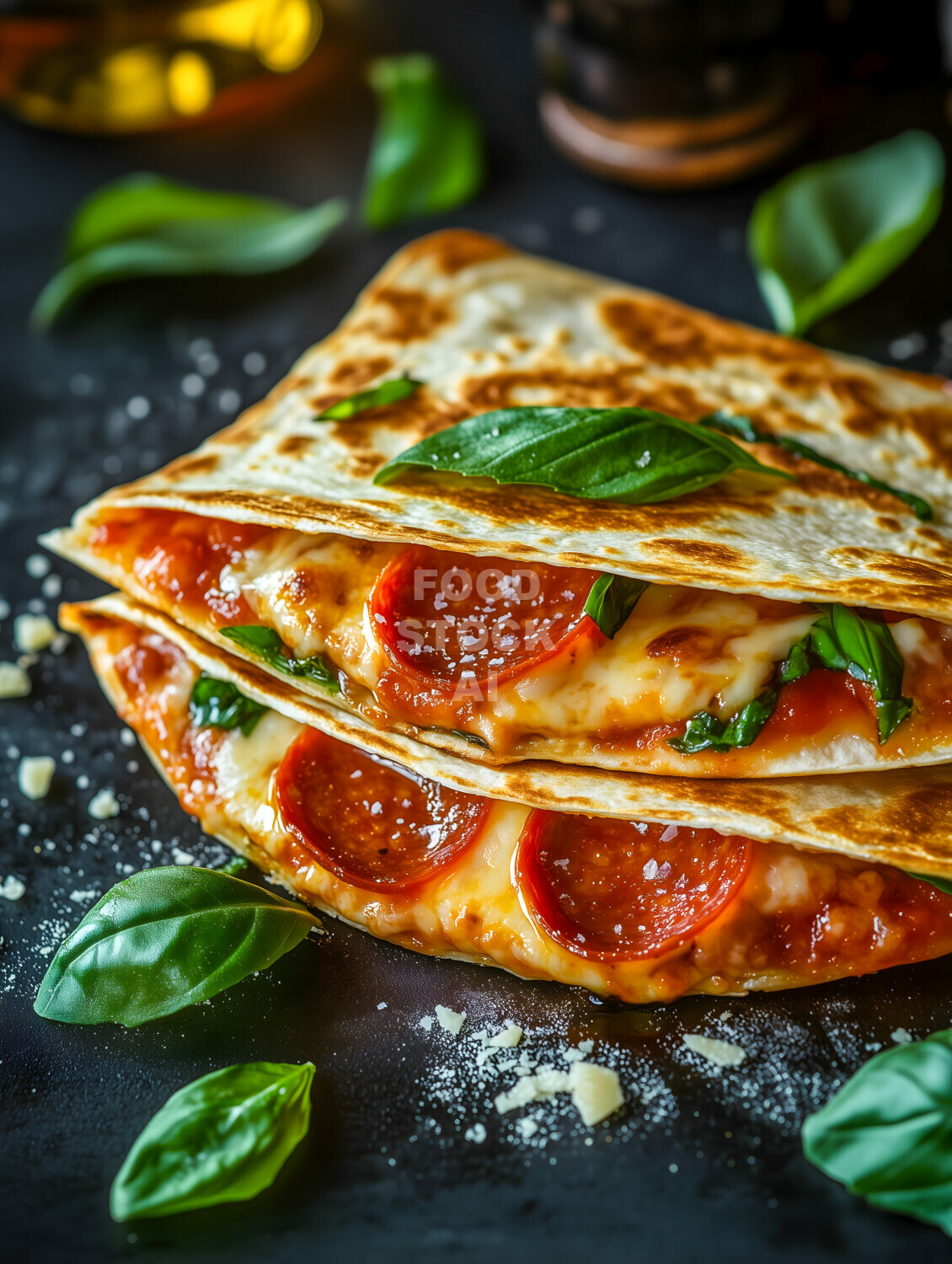 Pepperoni Pizza Quesadilla