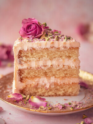 Pistachio Rose Cake