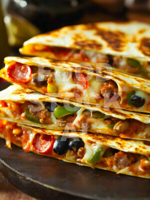 Supreme Pizza Quesadilla Feast