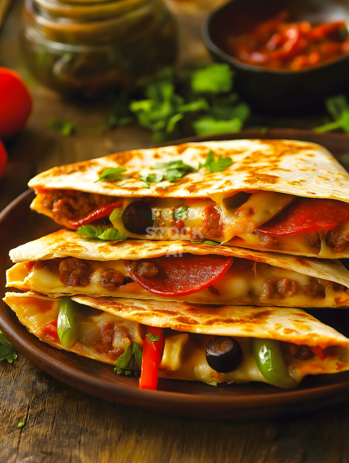 Loaded Pizza Quesadilla Delight