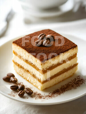 Italian Elegance: A Slice of Tiramisu Cake