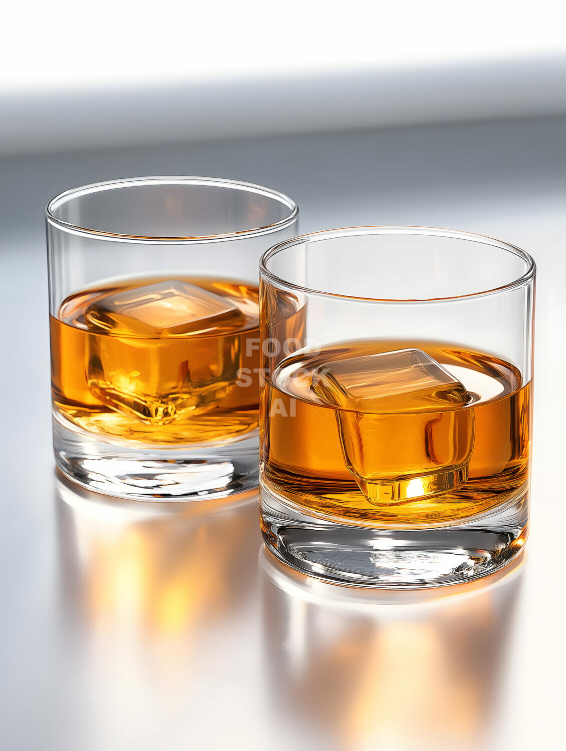 Whiskey on a Glass Tabletop